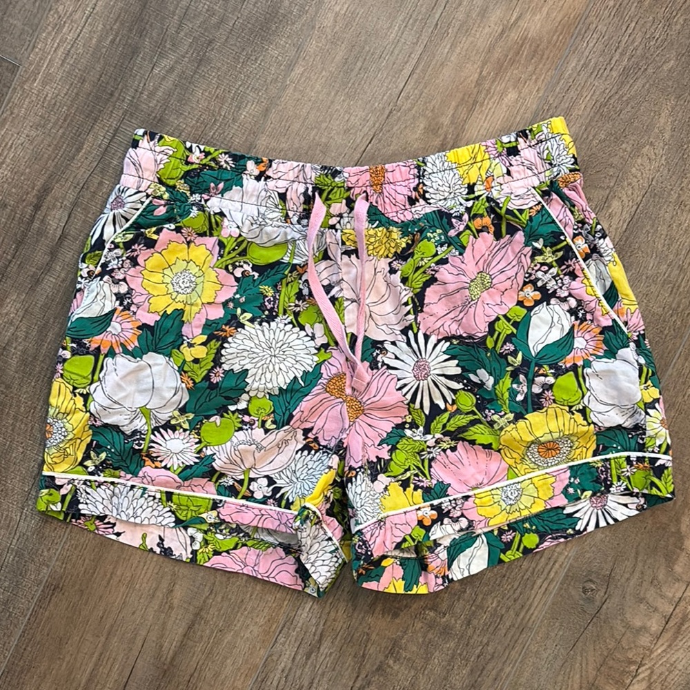 Vera Bradley 100% Cotton Short Womens XS Floral Drawstring Elastic Waist Lounge‎